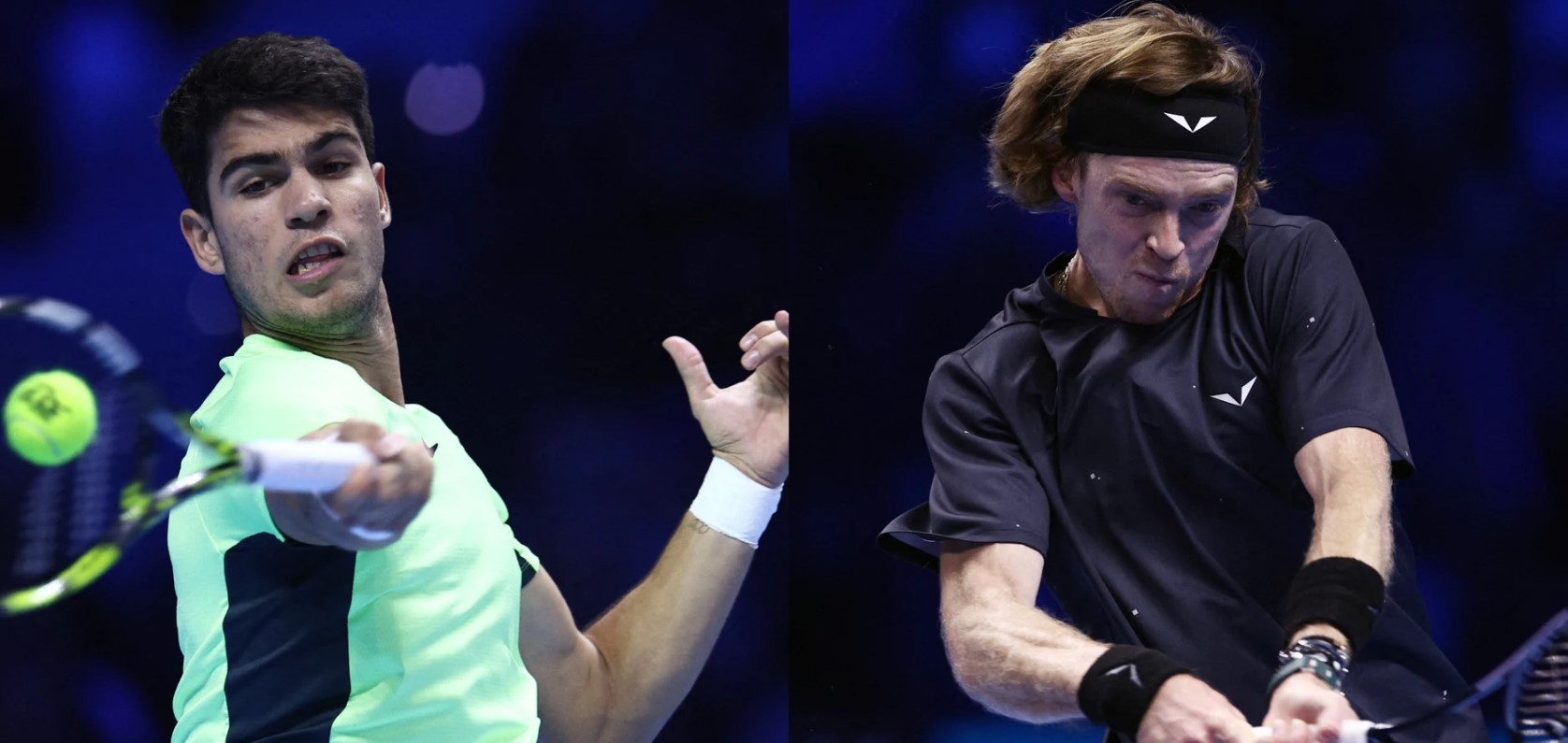 Alcaraz y Rublev por la permanencia en las ATP Finals