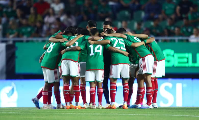 La Selección de México previo al arranque del partido