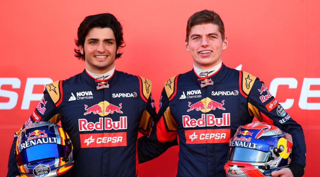 Carlos Sainz Jr y Max Verstappen en 2017