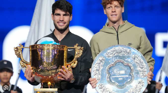 Alcaraz y Sinner en la final del China Open