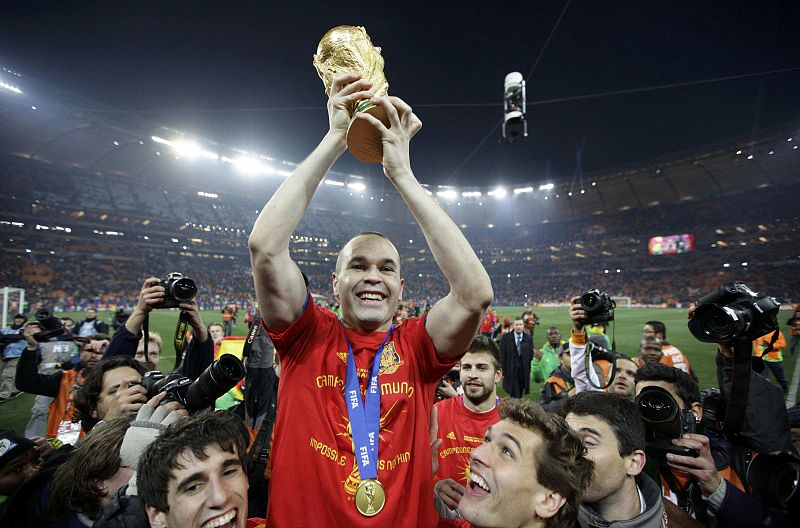 Iniesta fue campeon del mundo con España