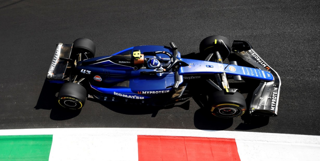 Colapinto en su Williams en Monza