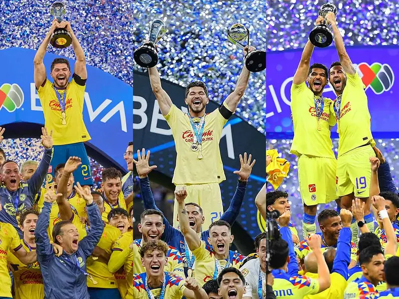 América en sus tres campeonatos